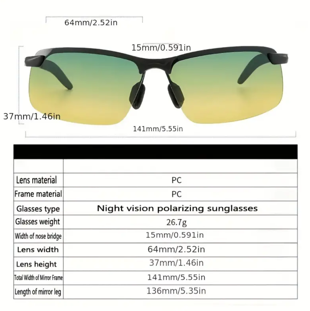 Polarized/ Photochromic Night Vision glasses