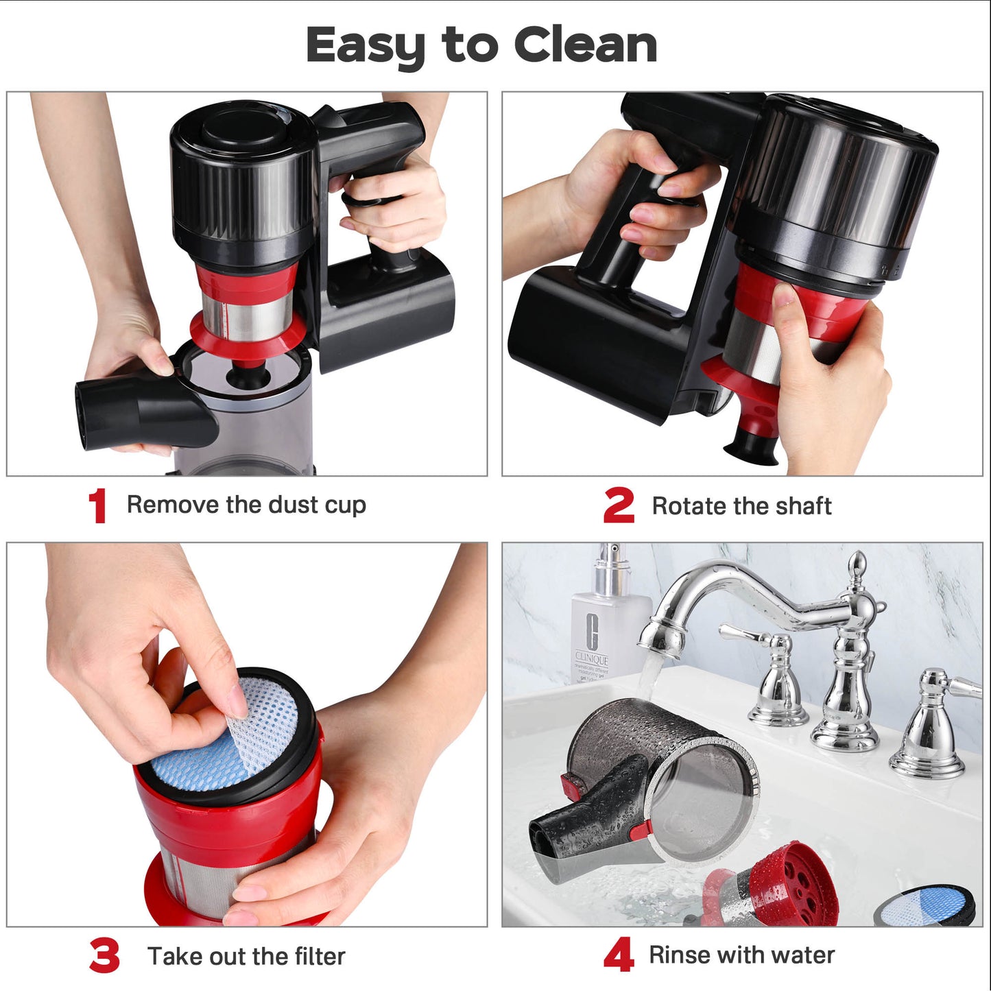 4 n 1 Foldable Cordless Vacuum Cleaner