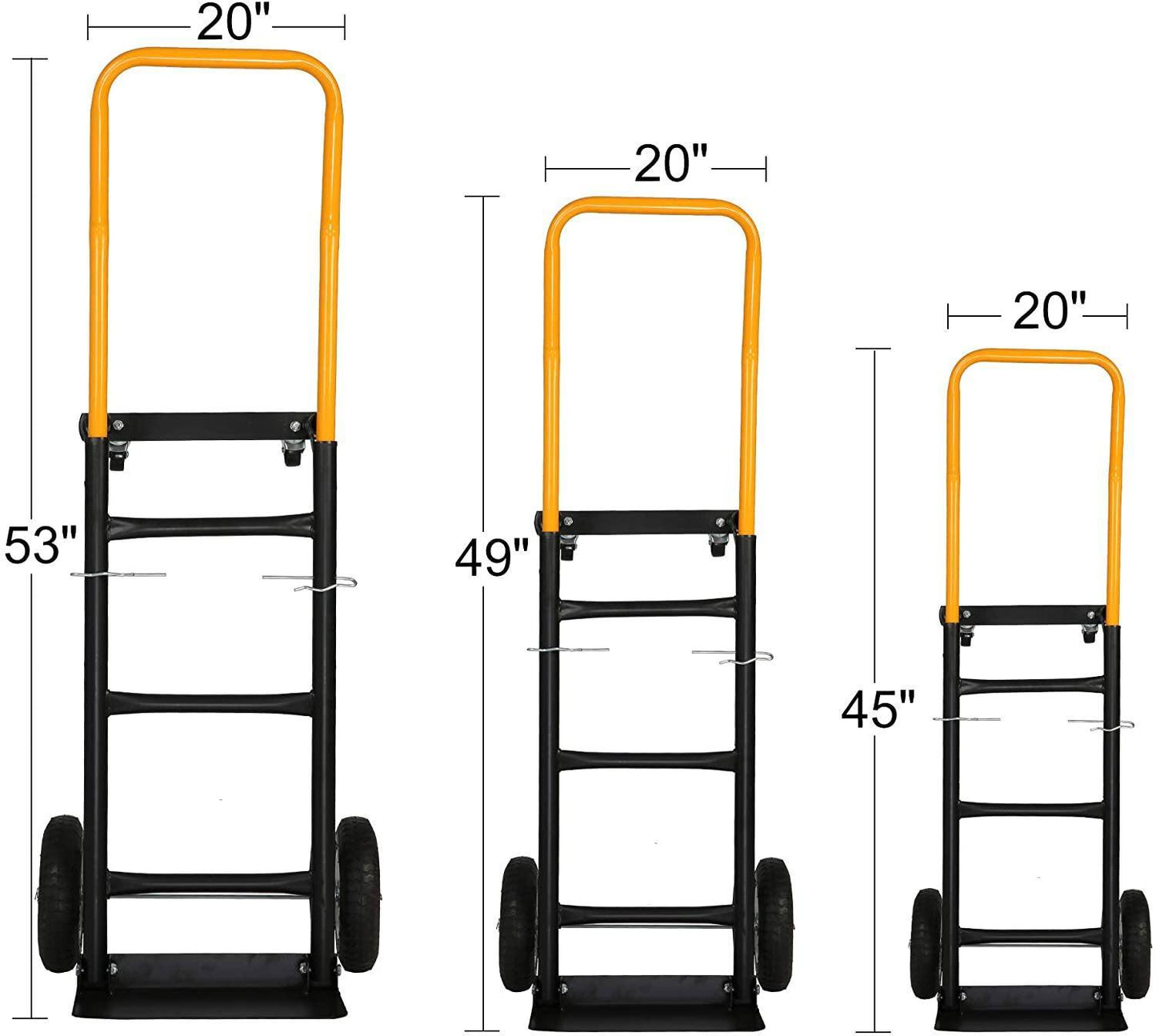 Convertible Hand Truck Dual Purpose 2 Wheel Dolly with 2 Swivel Wheels-330 Lbs