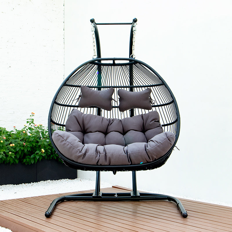 Folding Double Swing Chair w/Cushion