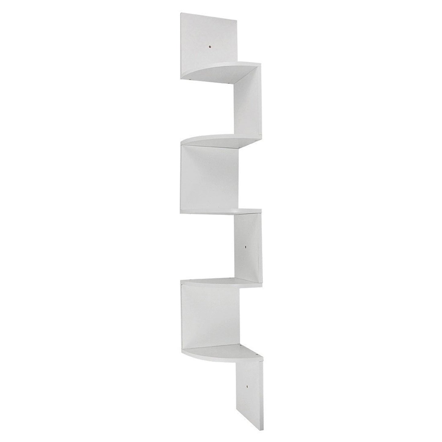 5 Tier Wooden Zig Zag Corner Shelves  w/Mount Rack