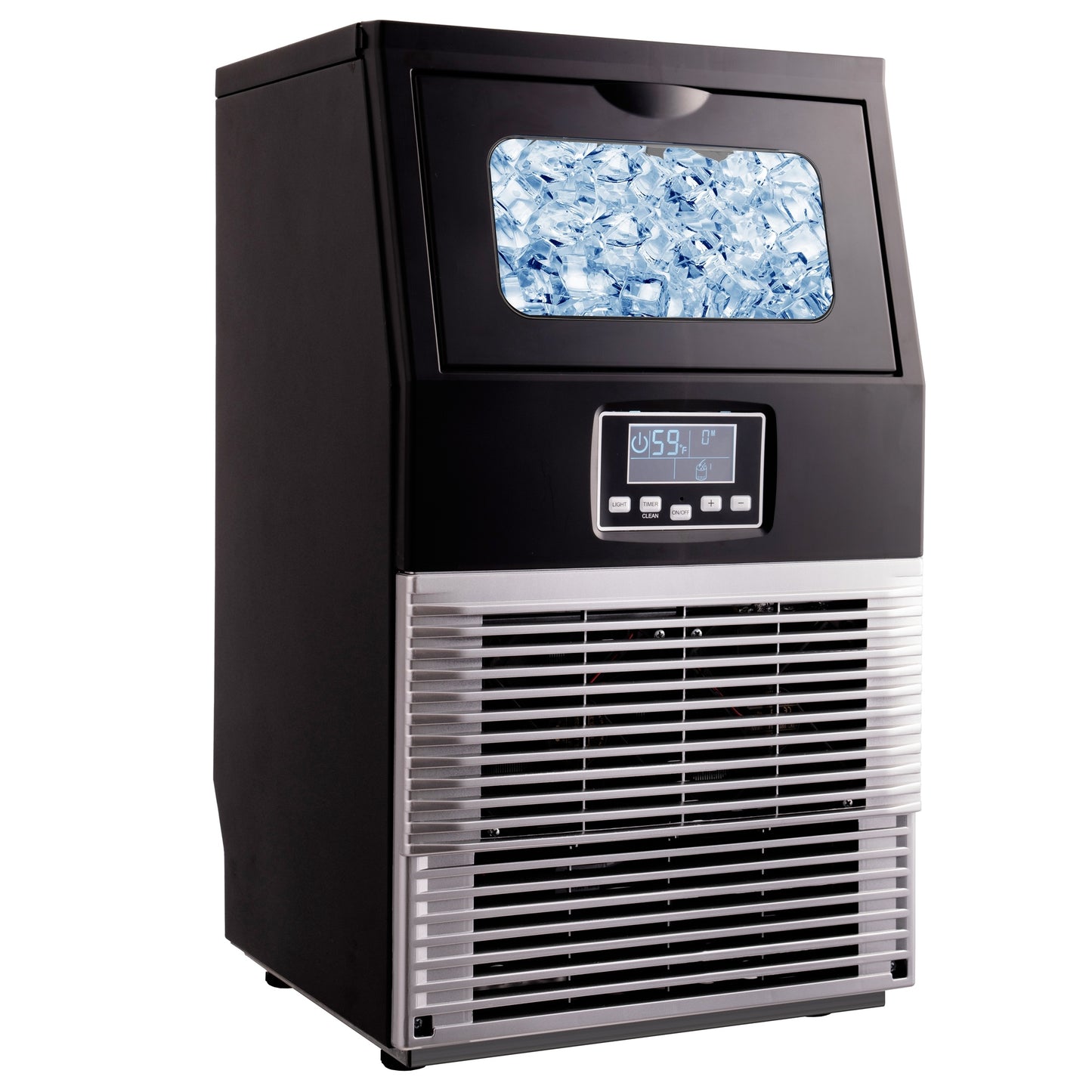 Freestanding Commercial Ice Maker Machine 66LBS/24H, Auto-Clean Built-in Automatic Water Inlet