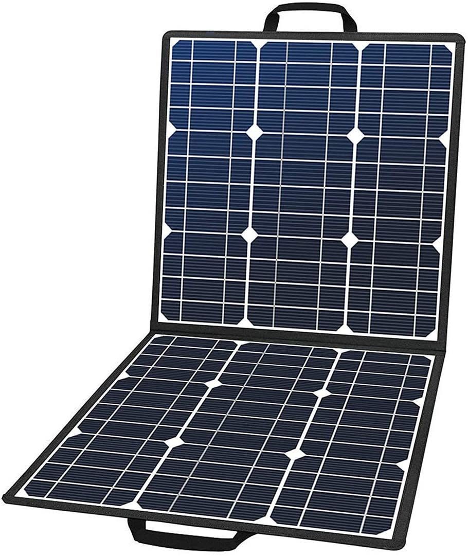 Flashfish Foldable Solar Charger with 5V USB 18V DC Output (Compatible with Portable Generator, Smartphones, Tablets and More)