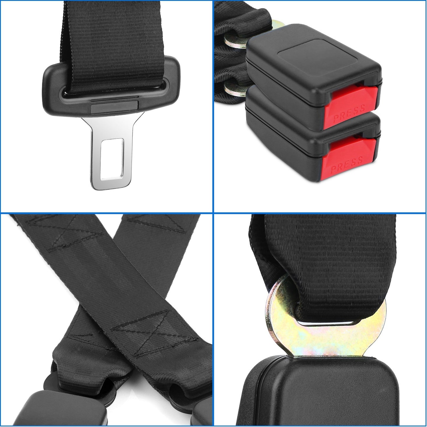 2Pcs Car Seat Belt Extender (14.37in)