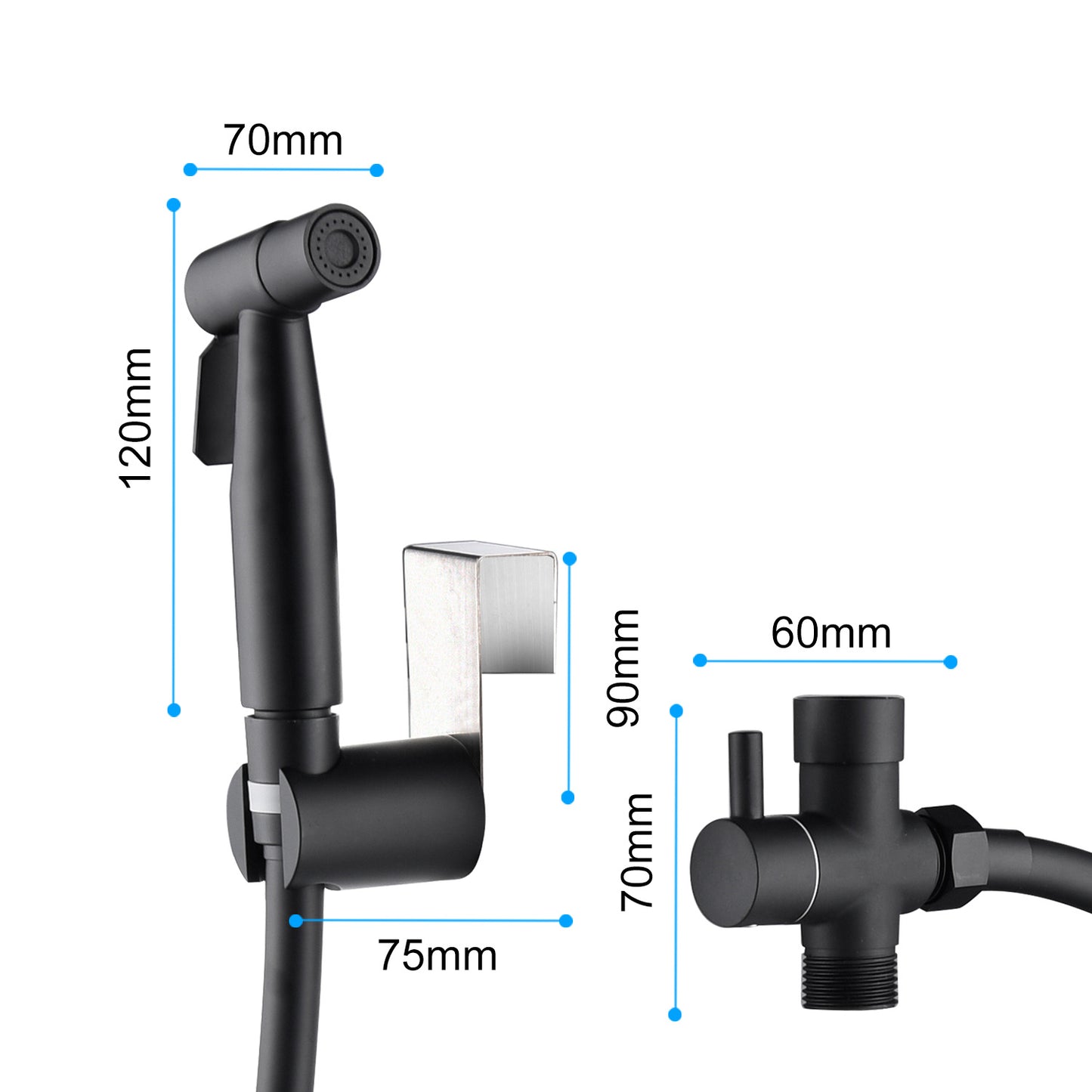 Bathroom Sprayer Kit Attachment with Hose, Stainless Steel