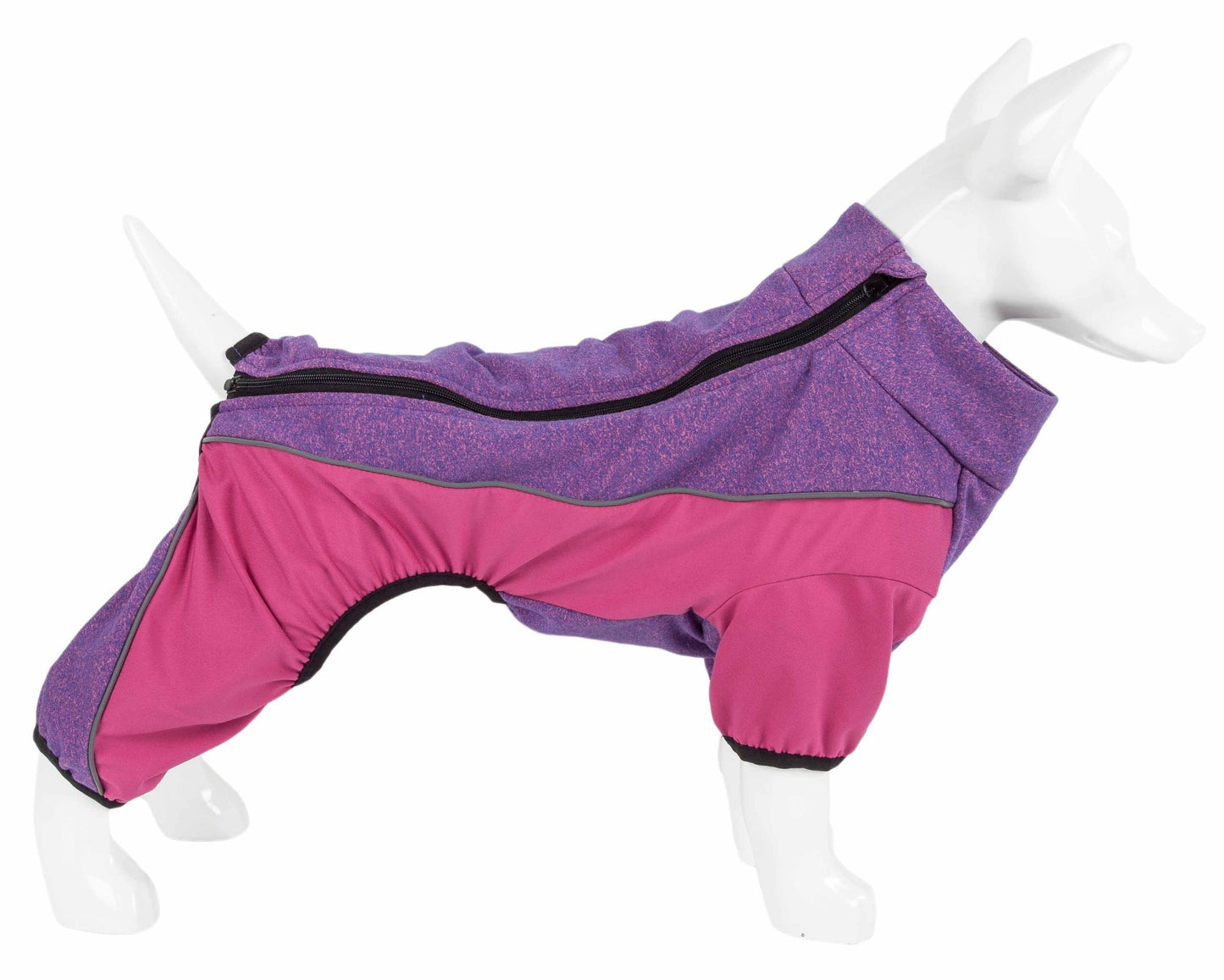 Pet Life Active 'Chase Pacer' Heathered Performance 4-Way Stretch Two-Toned Full Body Warm Up