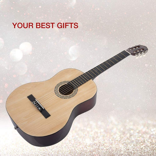 39 in. Classical Guitar for Beginners w/ Gig Bag, Strap, Picks (3 in 1)