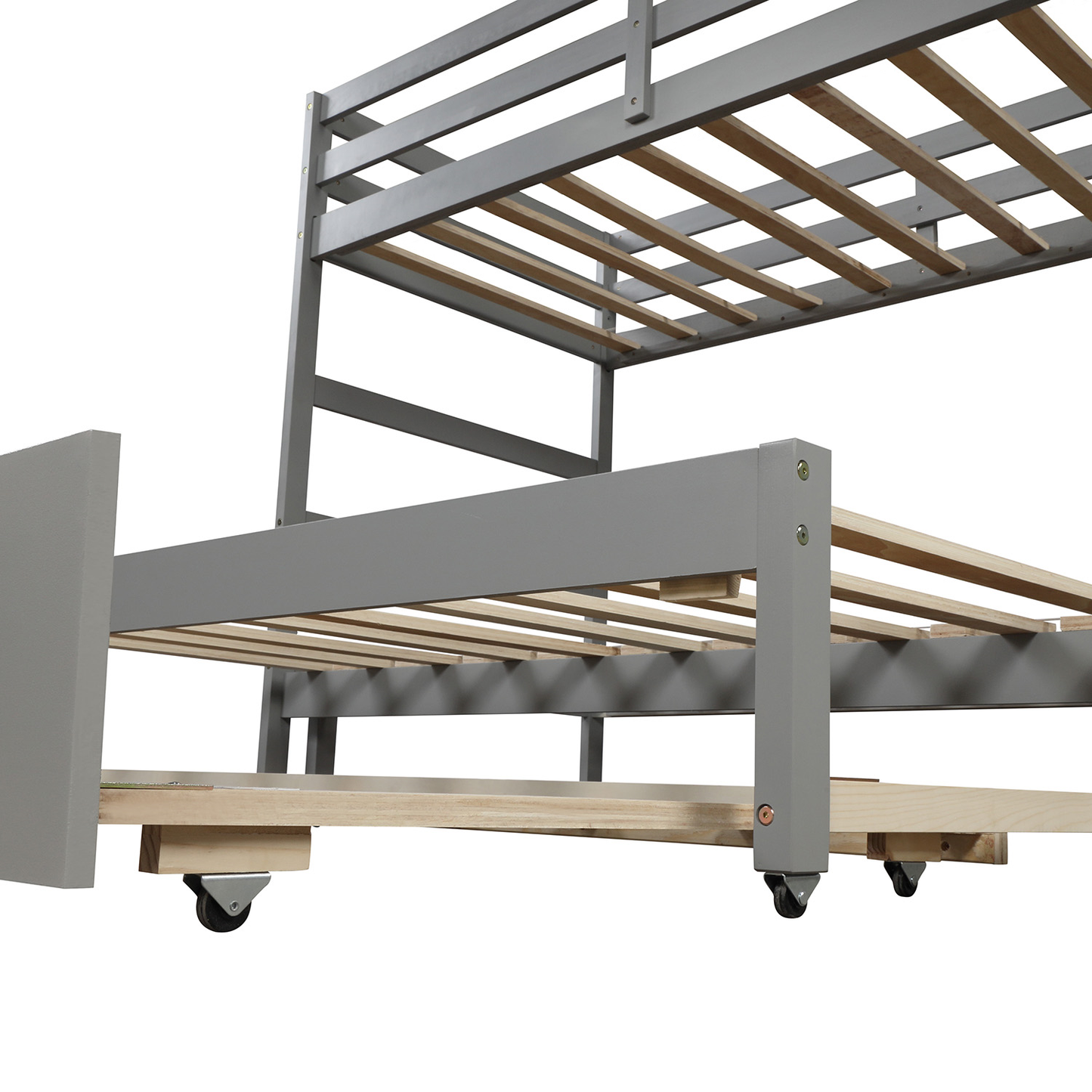 Twin over Twin/King Bunk Bed with Twin Size Trundle