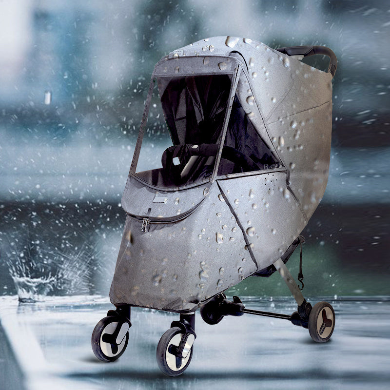 Rain Cover Universal Wind Dust Weather Shield with Windows For Strollers