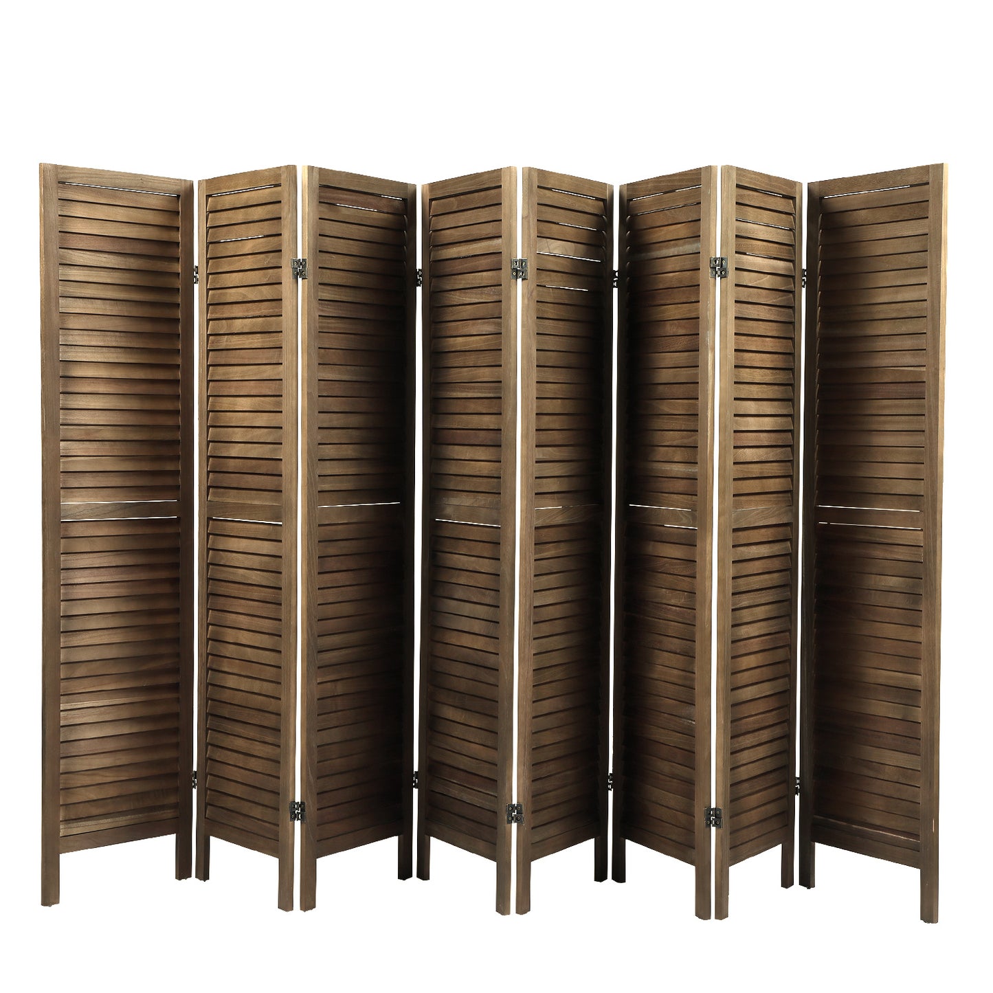 Sycamore Wood (8 Panel) Folding Louvered Room Divider