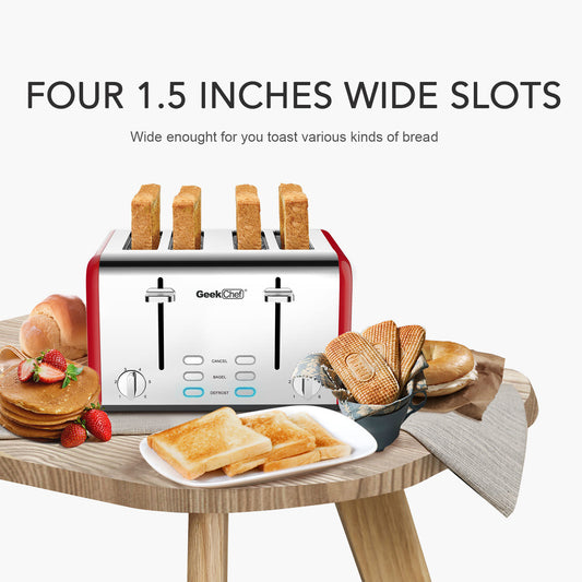 4-Slice Stainless Steel Toaster