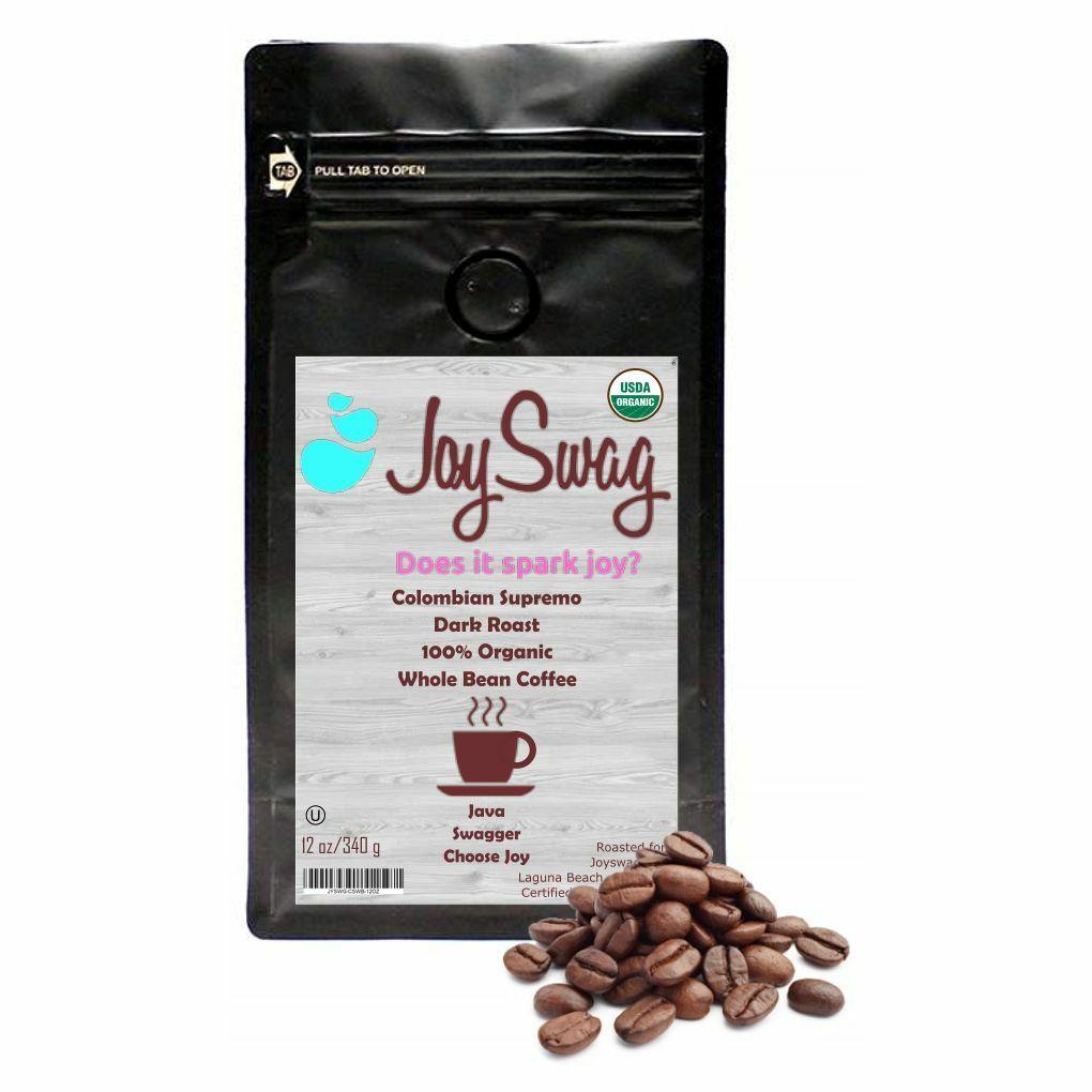 JoySwag Kosher Premium Colombian (Whole Bean) Coffee -12oz