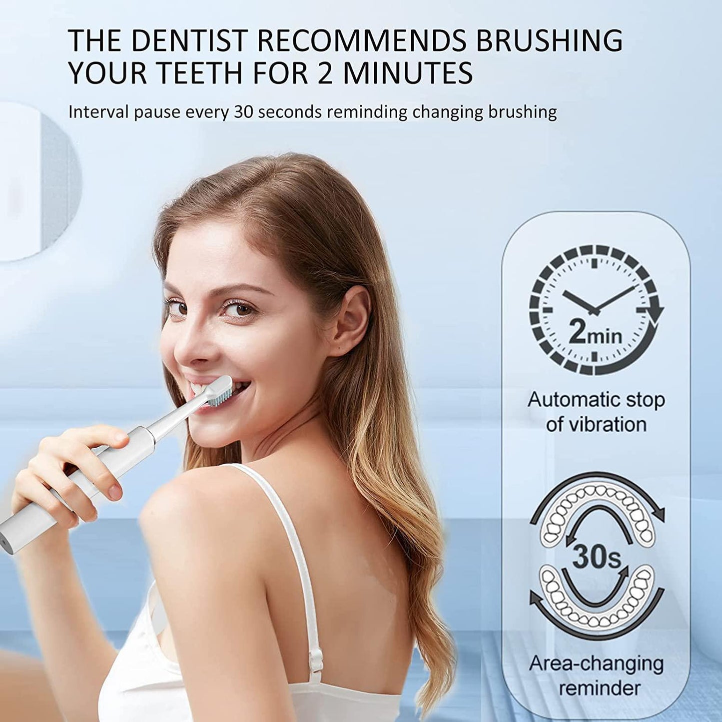 ZJ288-MOCEMTRY Waterproof Electric Toothbrush (White)