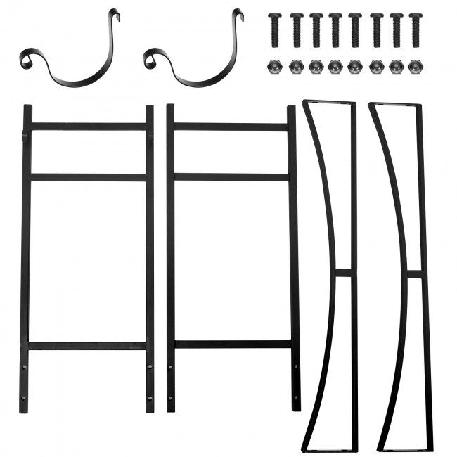 33 Inch Firewood Rack w/Removable Kindling Holder