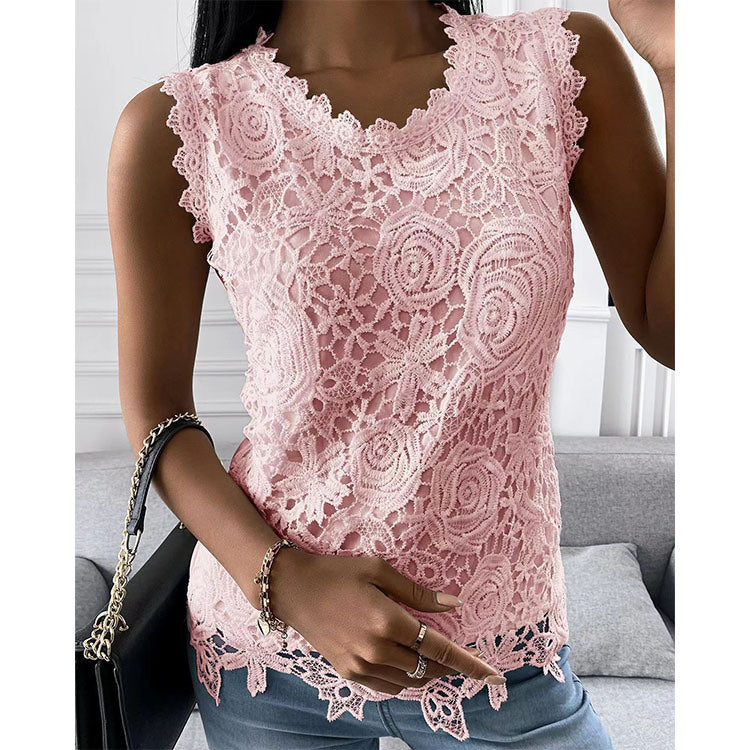 Women's Summer Vest Lace Tops