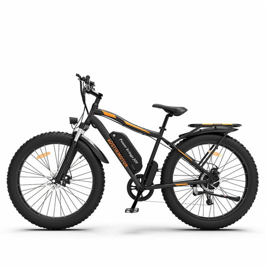 AOSTIRMOTOR 26" 750W Electric Bike Fat Tire P7 48V 13AH Removable Lithium Battery for Adults