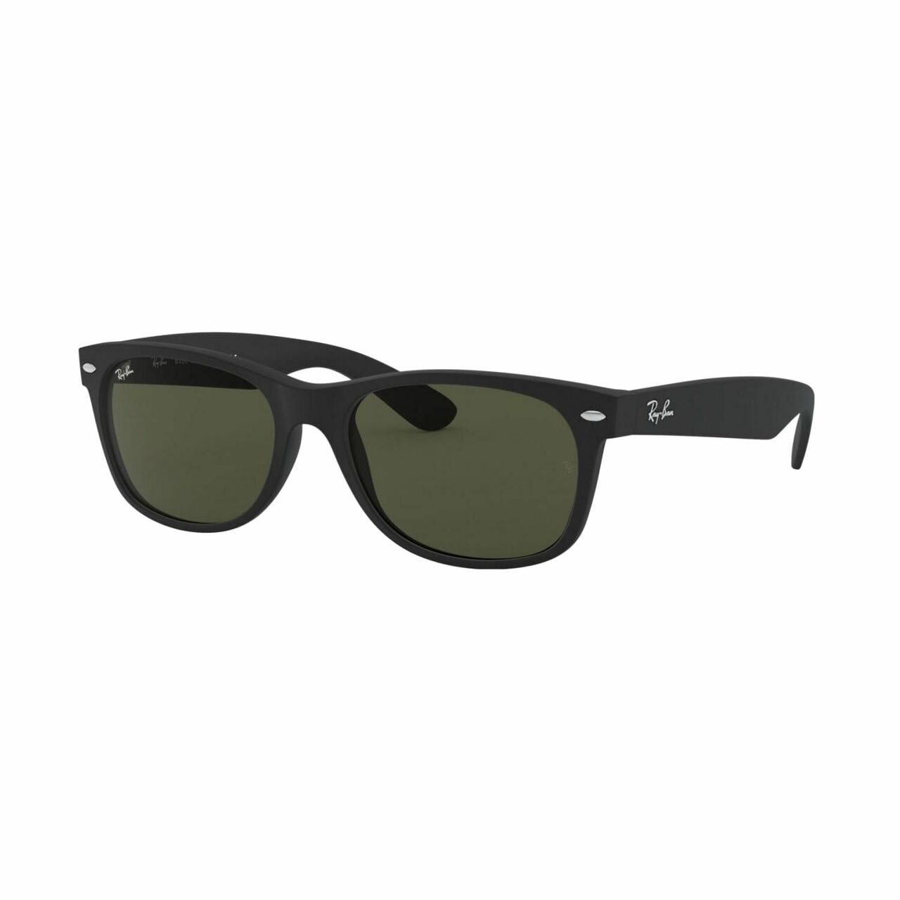 Ray-Ban New Wayfarer Classic Matte Black Square Green Classic Sunglasses