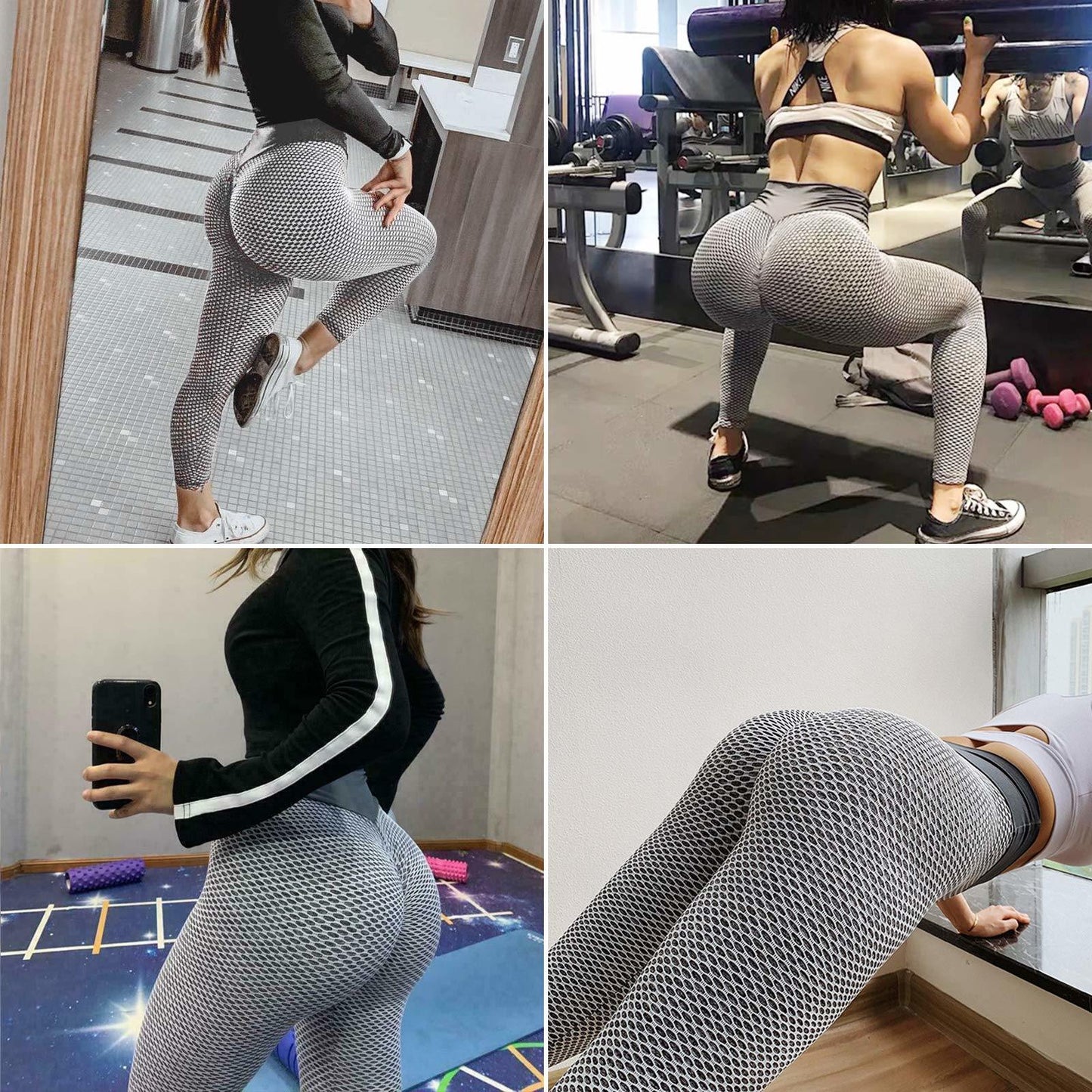 High Waist Leggings for Butt Lifting Workout (Light Grey)