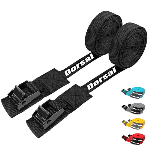 DORSAL Surfboard/Kayak Roof Rack Tie Down Straps 15 FT (Set of 2)