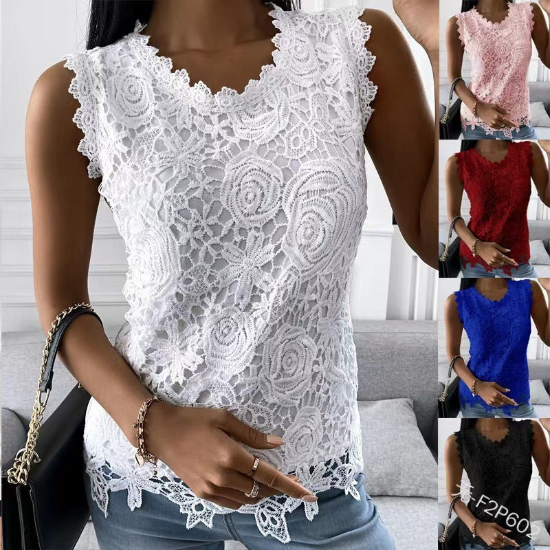 Women's Summer Vest Lace Tops