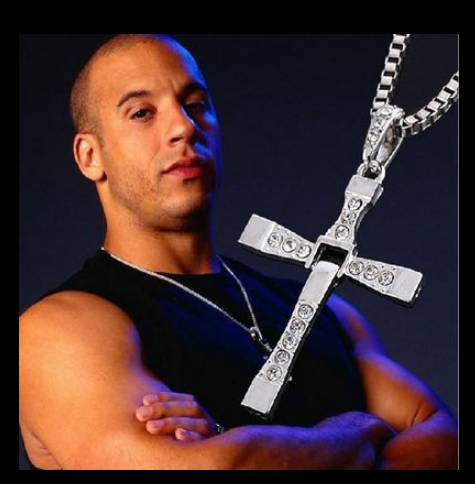 Fast and Furious Cross Necklace Personalized Men's Pendant Jewelry