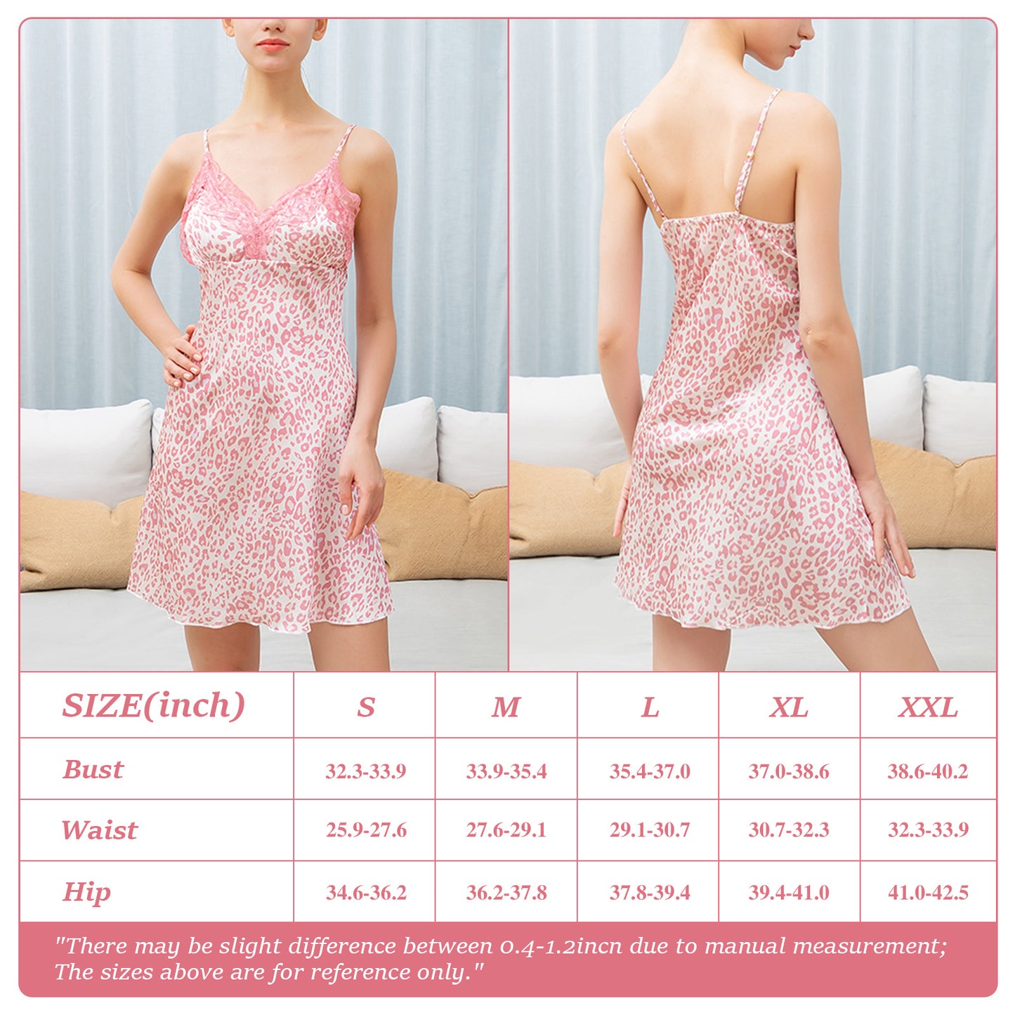 Women's Leopard Lace Nightgown (Hidden Set)