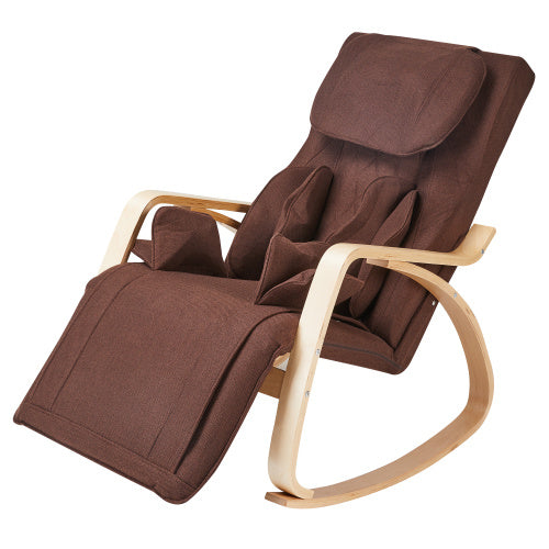 Full Massage Function-Air pressure-Rocking Chair (Brown)