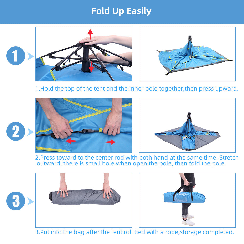 Double-Deck Tow-Door Hydraulic Automatic Tent (Blue)