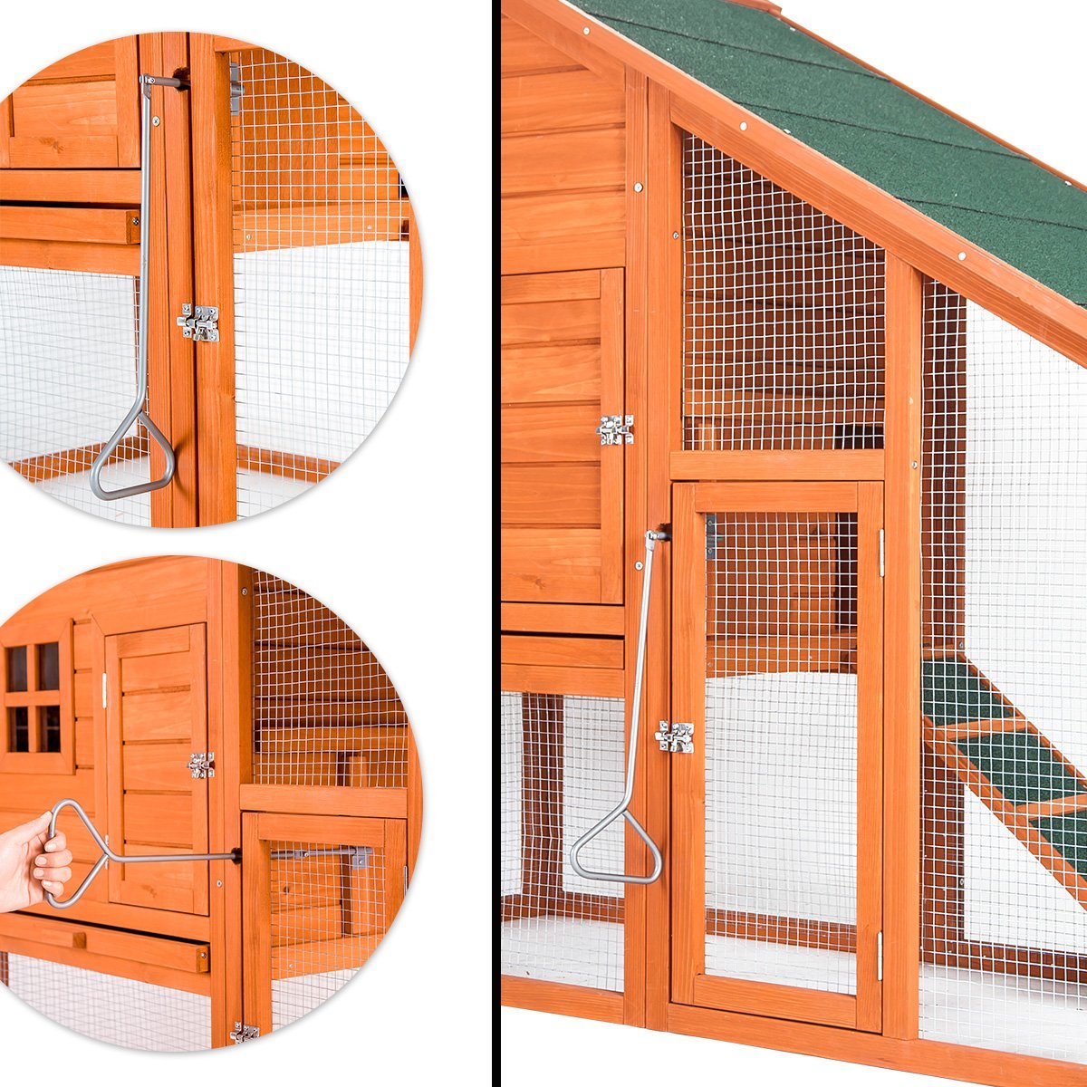 TOPMAX Small Animal Pet Hutch Wooden House