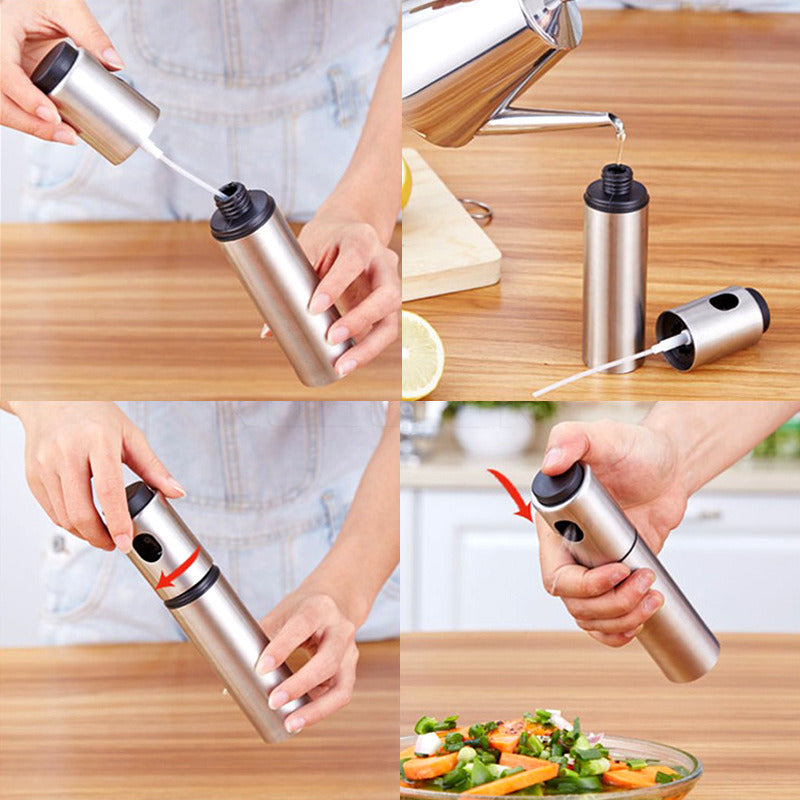 Olive Oil Sprayer Refillable Stainless Steel Wine, Oil and Vinegar Pump Sprayer