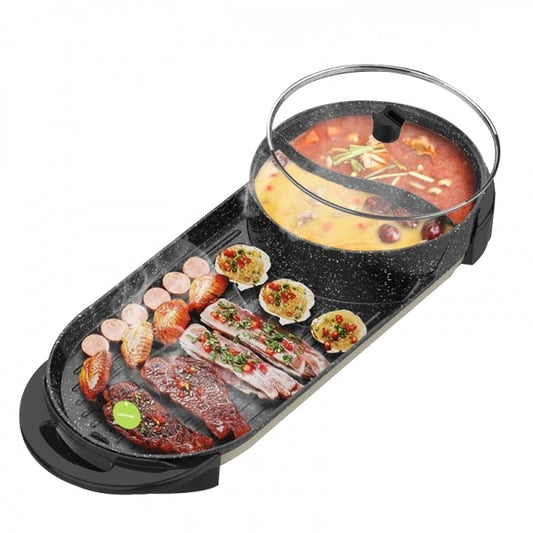 LIVEN Electric Grill with Hot Pot