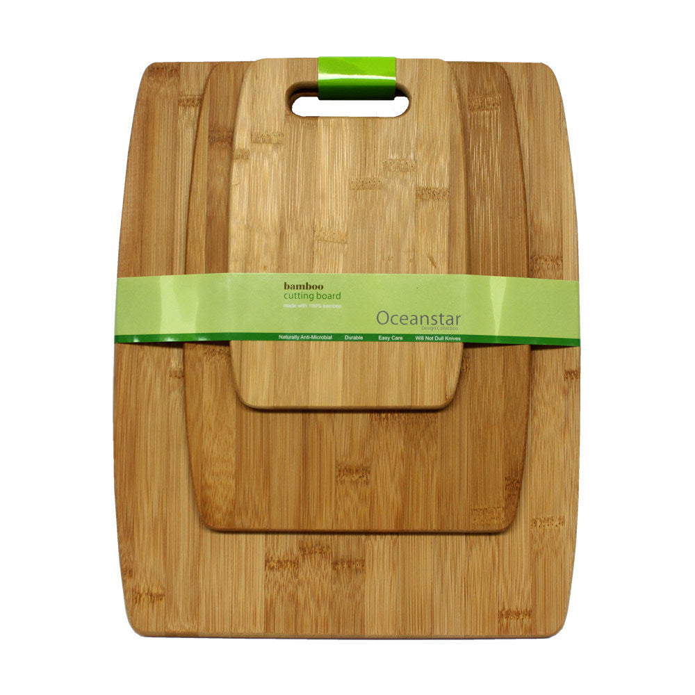 3-Piece Bamboo Cutting Board Set