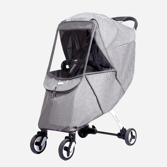 Rain Cover Universal Wind Dust Weather Shield with Windows For Strollers