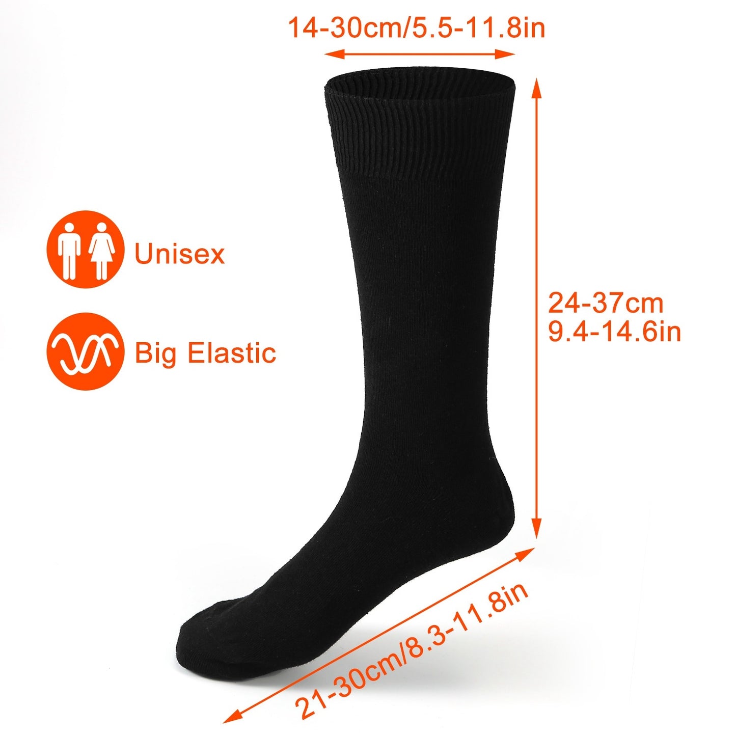 Unisex Electric Heated Socks w/ Rechargeable Battery