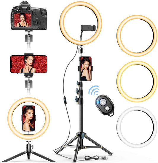 Ring Light 10'' with Stand and Phone Holder