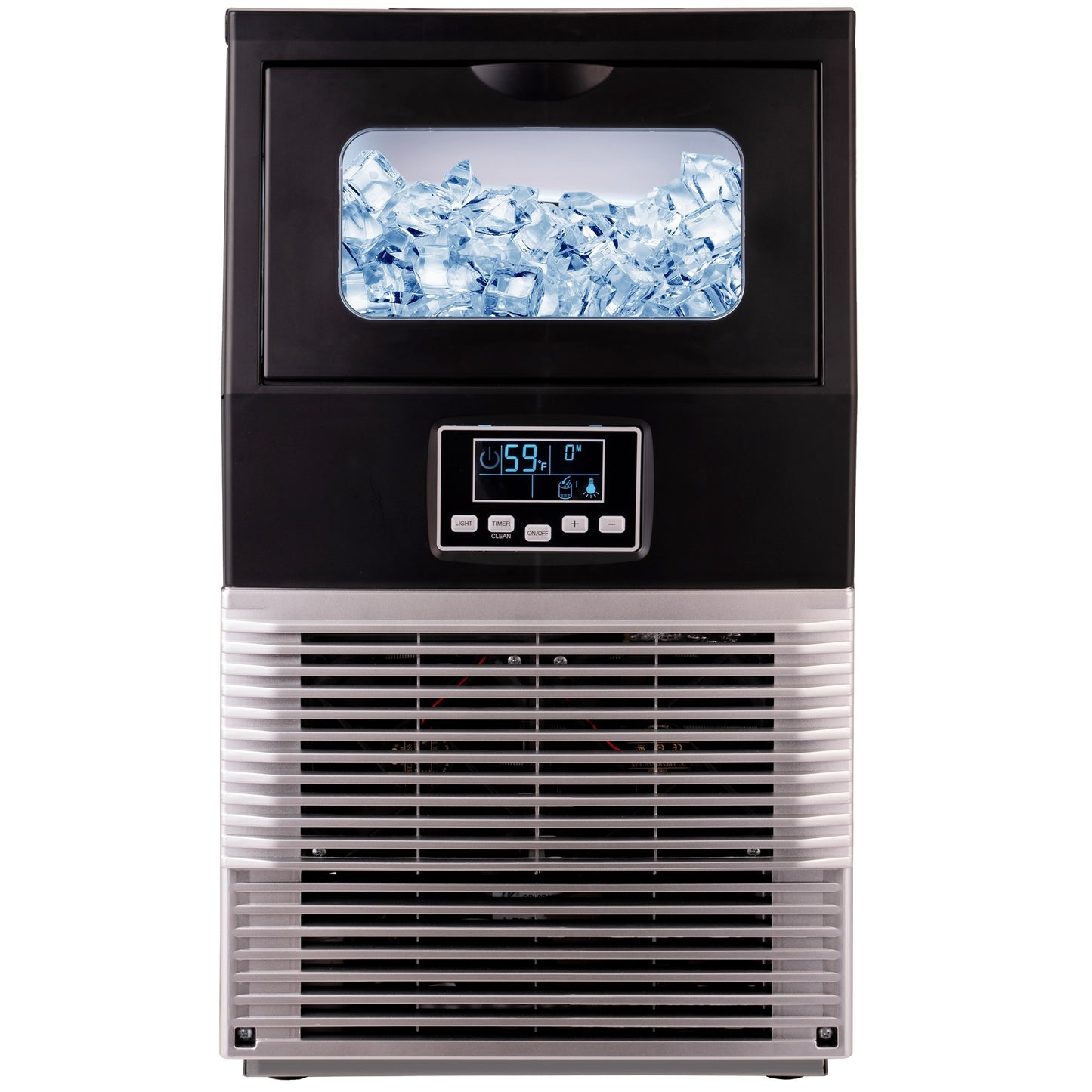 Freestanding Commercial Ice Maker Machine 66LBS/24H, Auto-Clean Built-in Automatic Water Inlet