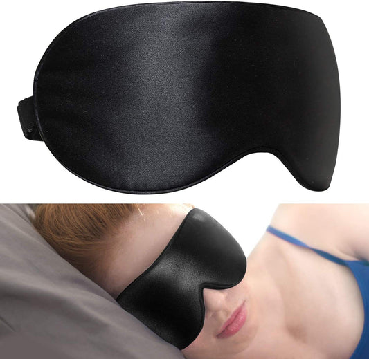 Unisex Lacette Silk Eye Mask (Black)