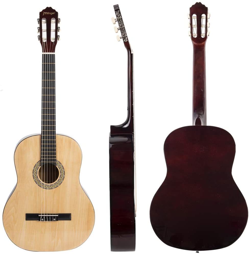 39 in. Classical Guitar for Beginners w/ Gig Bag, Strap, Picks (3 in 1)