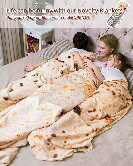 RAINBEAN Burrito Tortilla Blankets (Funny Gifts)