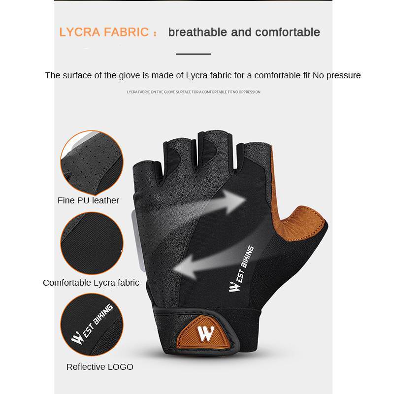 West Riding Half-finger Gloves w/ Shock Absorption