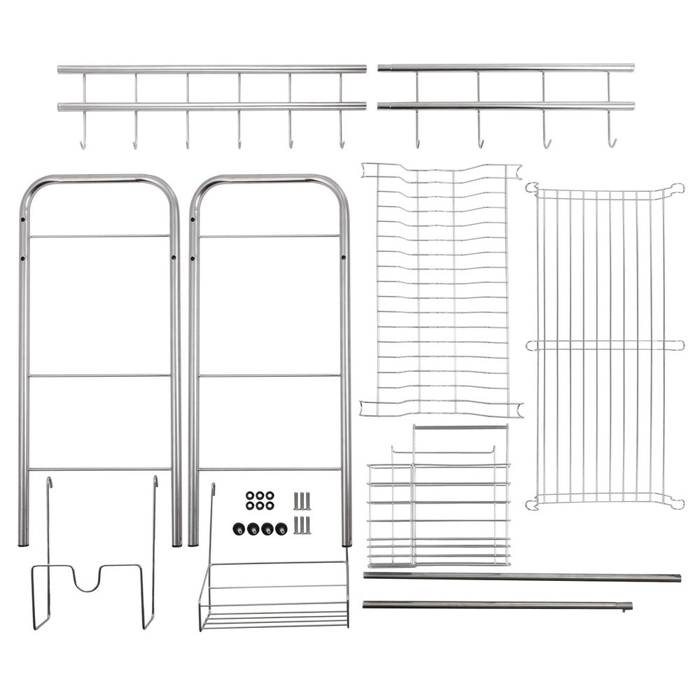 Stainless Steel Single Layer, Inner Length 90cm Kitchen Bowl Rack Shelf