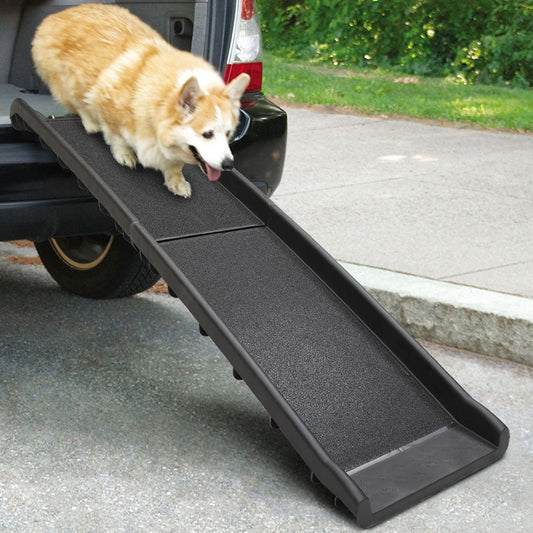 Portable Foldable Pet Ramp Climbing Ladder - Black