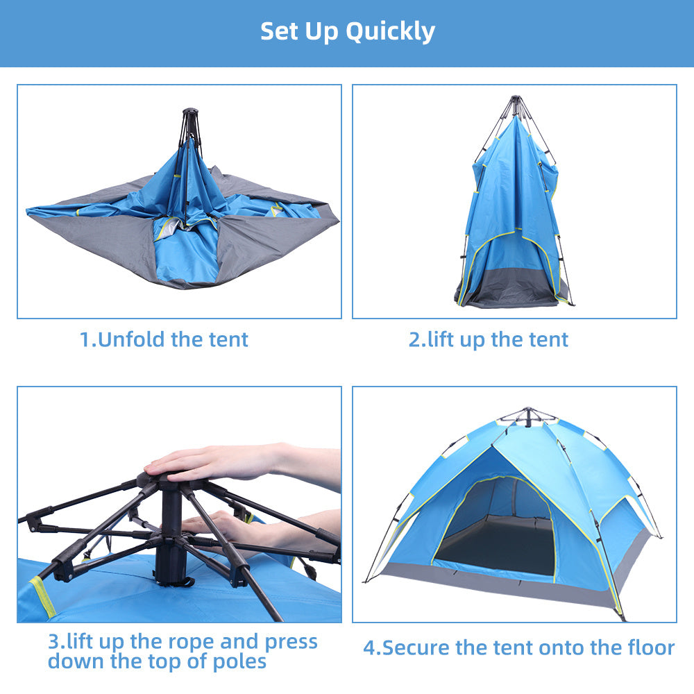 Double-Deck Tow-Door Hydraulic Automatic Tent (Blue)