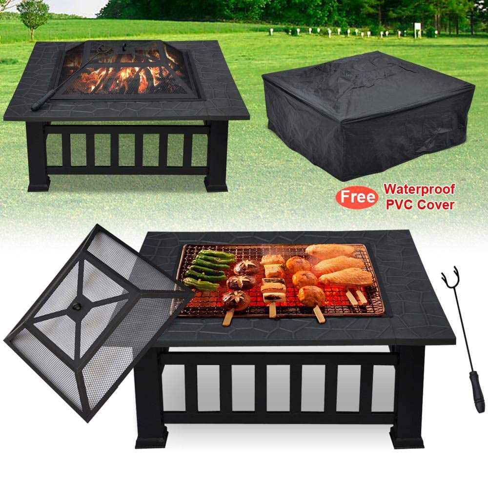 Upland 32inch Charcoal Fire Pit with Cover