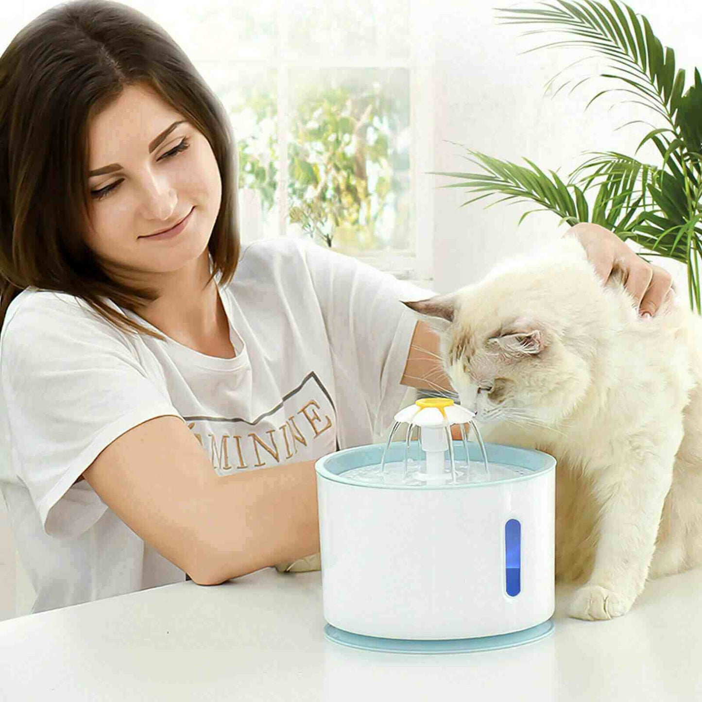 2.4L Automatic Pet Water Dispenser w/ 3 Filter & Brush