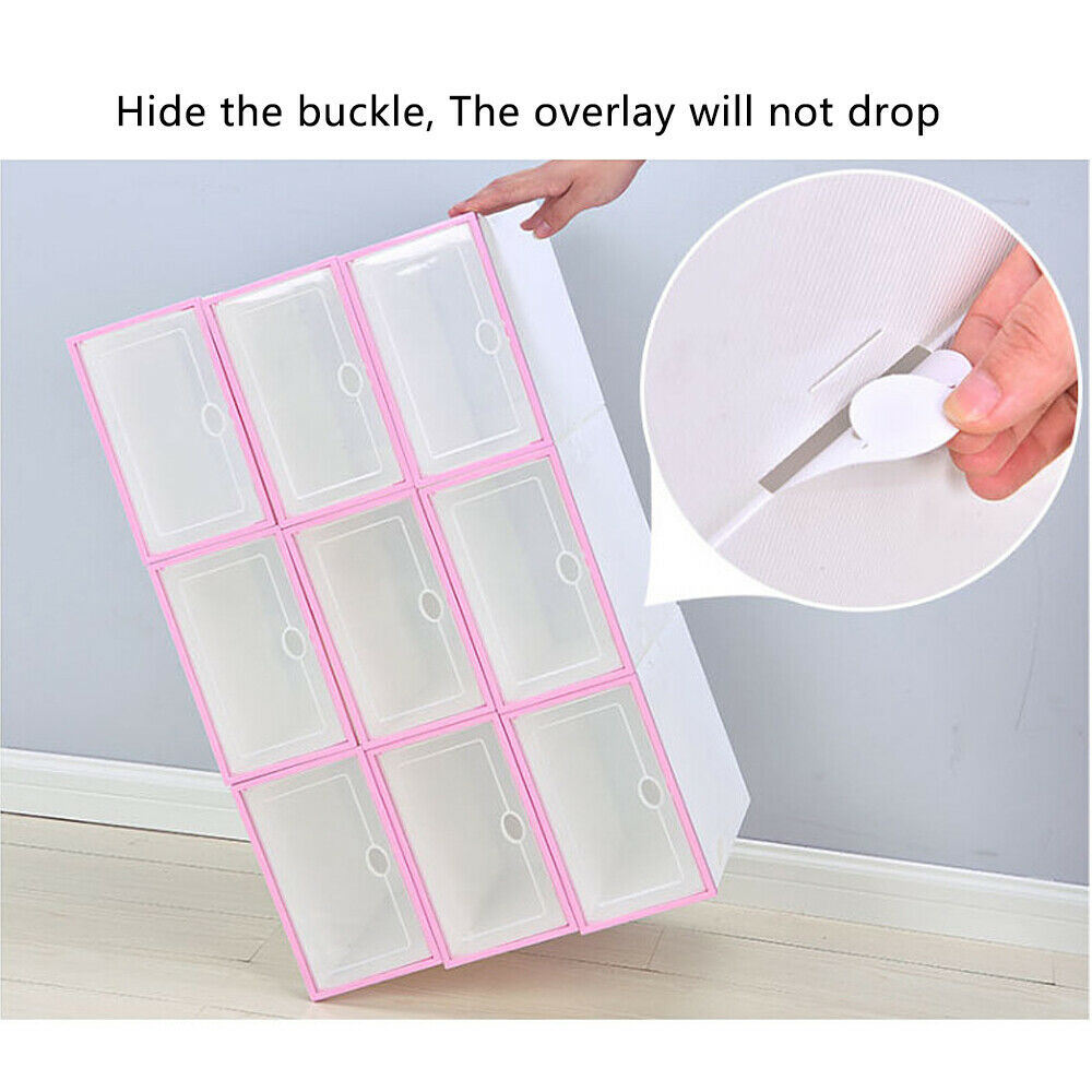 12/24/36pcs Shoe Storage Boxes Foldable Shoe Container