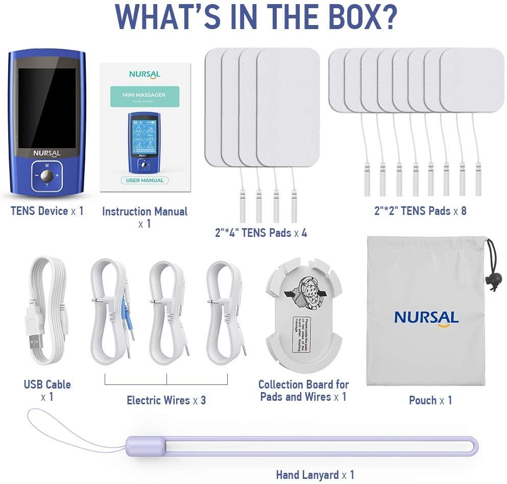 NURSAL 24 Modes Dual Channel TENS EMS Unit Muscle Stimulator