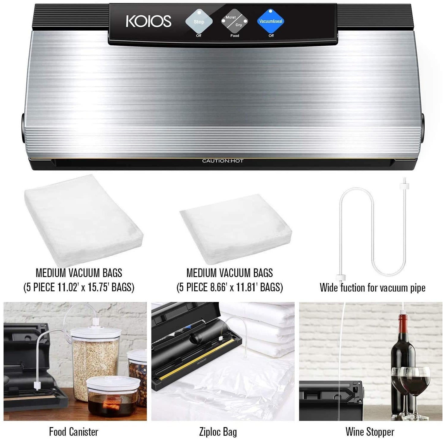 KOIOS 80Kpa Automatic Vacuum Food Sealer Machine