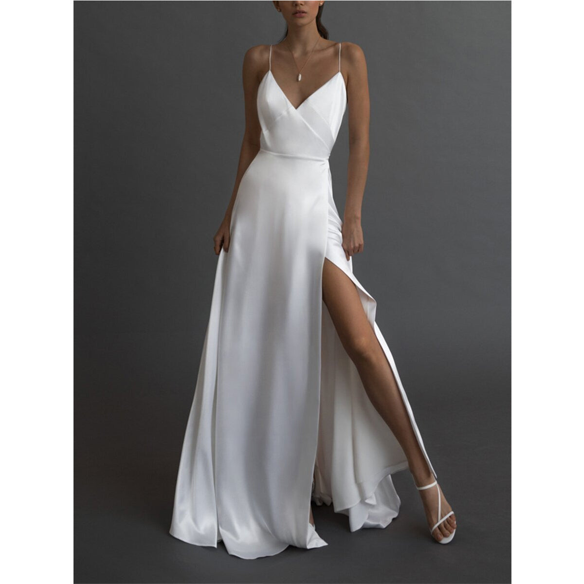 Long Slip Sleeveless Evening Dress