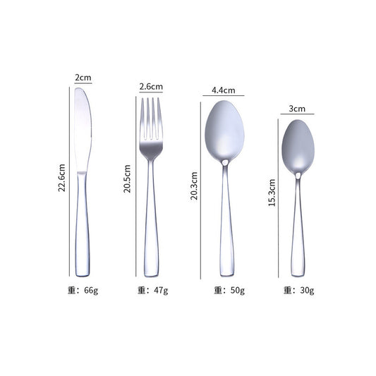 4 Piece Flatware Set Silverware Stainless Steel Including Fork Spoons Knife Cutlery with Gift Box